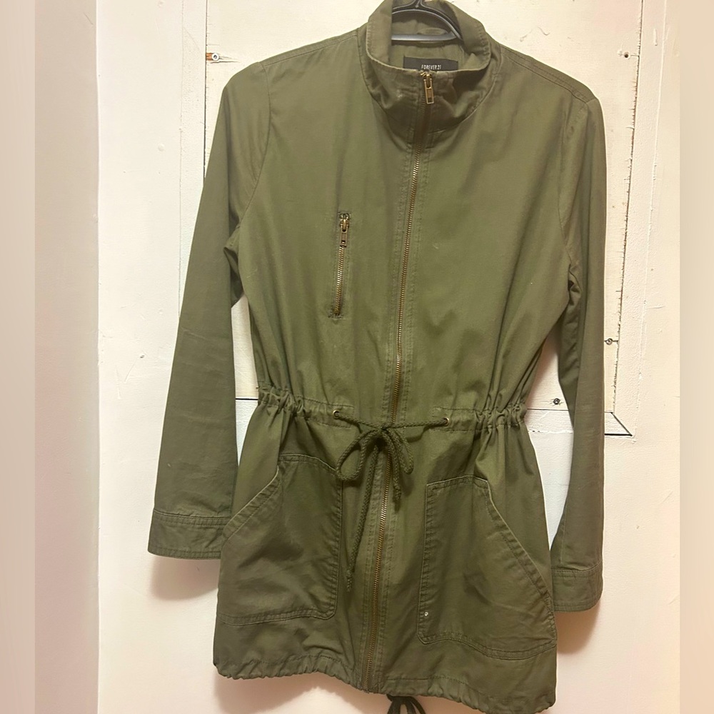 💫Forever 21 Hooded Drawstring Utility Jacket - Picture 2 of 9